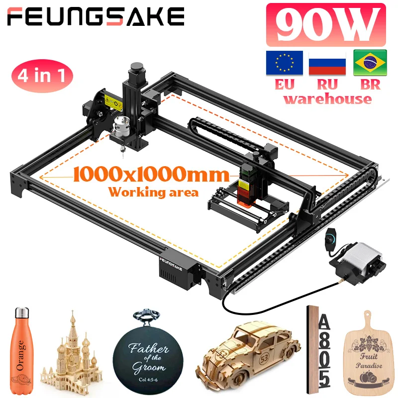 

Cnc Laser Engraver Cutter Wood Printer 90W Laser Engraving And Cutting Machine Cnc Router Air Assist Metal Engraver Leather