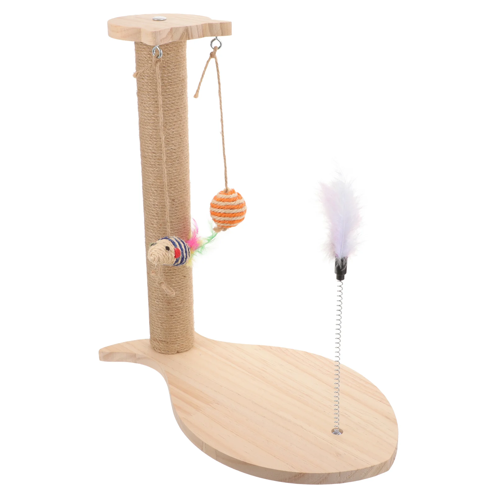 

Sisal Cat Scratching Post Indoor Cats Board Paw Scratcher Pole Safe Kitten Toy Playground Solid Wood Teaser Toys