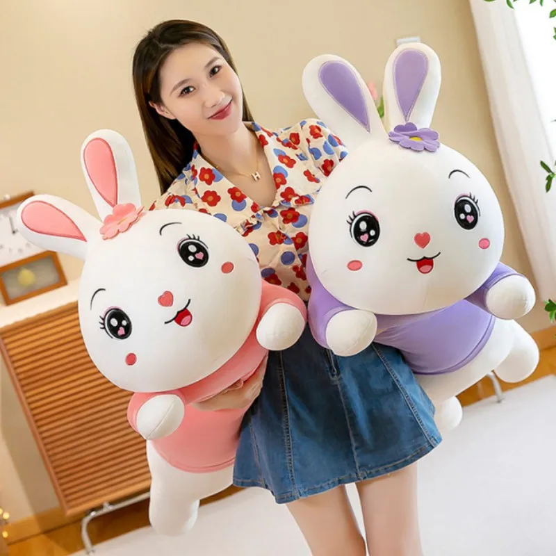 

70/90/110cm Oversized Pillow Big Eyes Pink Rabbit Plush Doll Stuffed Toy Super Soft Pillow Anime Cute Holiday Gift Girl Gift