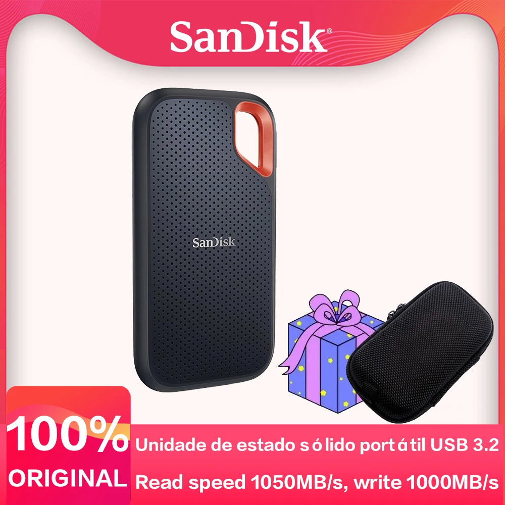 Внешний твердотельный Диск Sandisk E61 внешний жесткий диск 4 ТБ флэш-накопитель 1 500 Гб