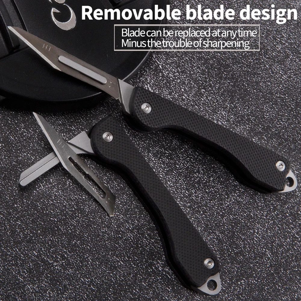 

Острый Мини-складной нож, портативный аварийный инструмент для повседневного использования, уличный инструмент G10, нескользящая ручка, сме...