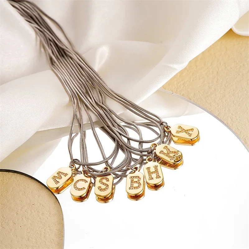 Ювелирные изделия MOXI осенне-зимний кулон с инкрустацией цирконием 26 букв