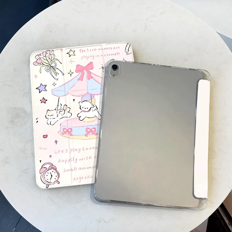 Карусель для кошек собак овцов тройной Funda Ipad Mini 6 IPad Air 4 10 9 2020 5 Pro 11 2-й 3-й 4-й 2021 2 7/8/9