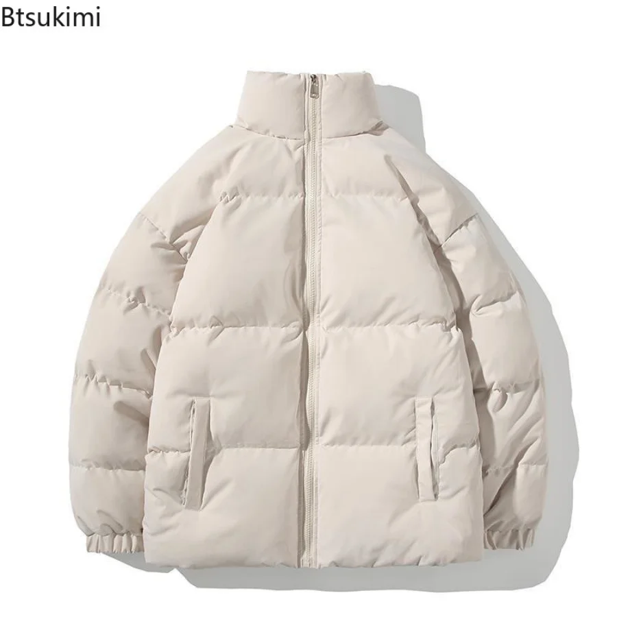 Plus Size 4XL 5XL Autumn Winter Jacket Men Parkas Thicken Warm Coat Mens Stand Collar Solid Casual Parka Women Oversize Parka