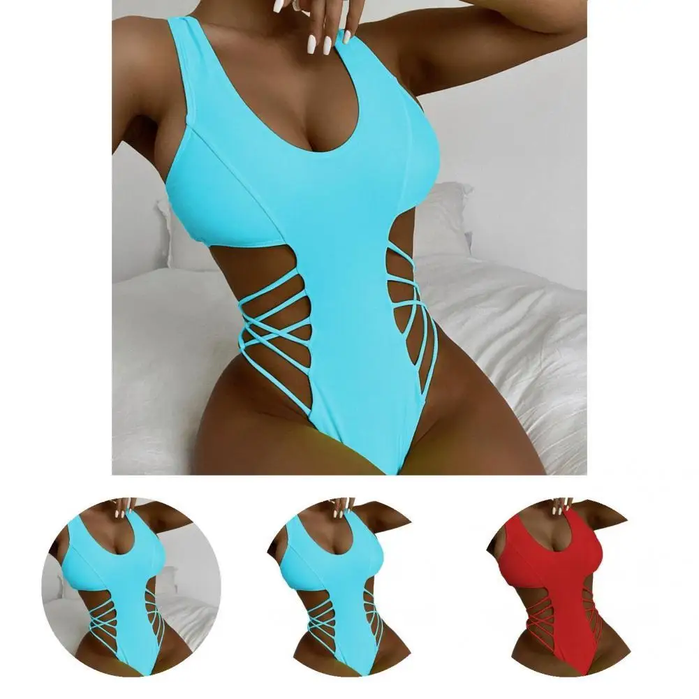 

Женский купальник, яркий однотонный летний купальный костюм