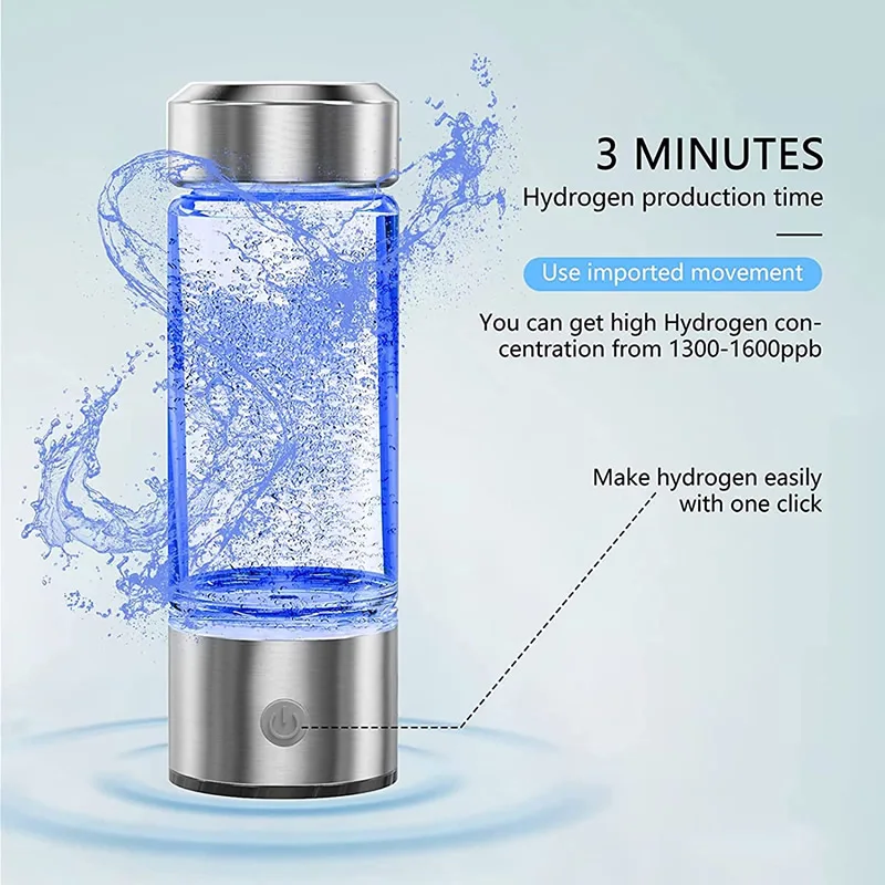 

Hydrogen Water Generator de agua Alkaline Maker Rechargeable Portable Water Ionizer Bottle Super Antioxidan Hydrogen-Rich Filtro