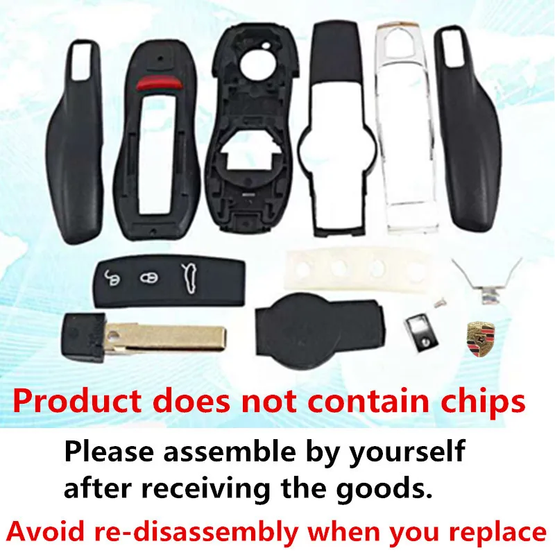 

Car smart key replacement shell for Porsche key 718 2016 2017 2018 2019 2020 modified remote control replacement shell