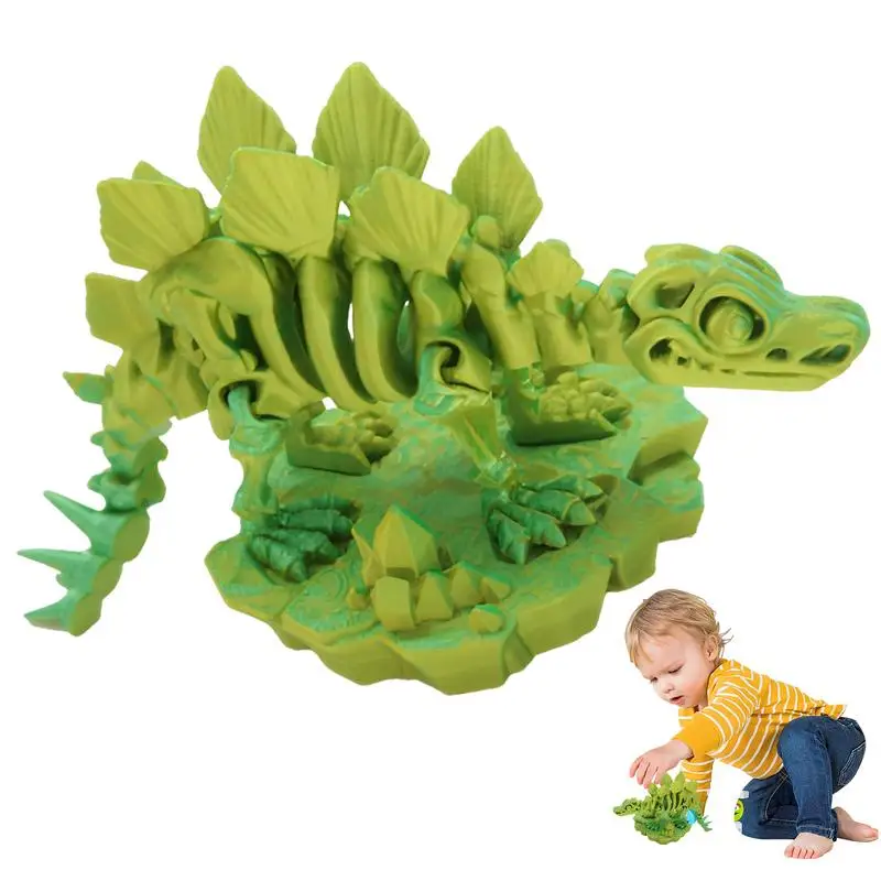3D Печатный Stegosaur гибкий сочлененный телефон уникальный животные игрушка для