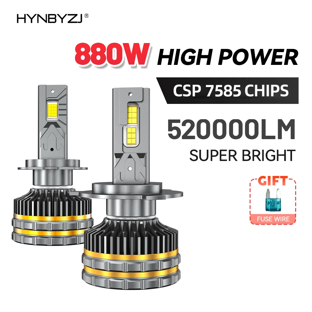 HYNBYZJ 880W H7 H4 светодиодные
