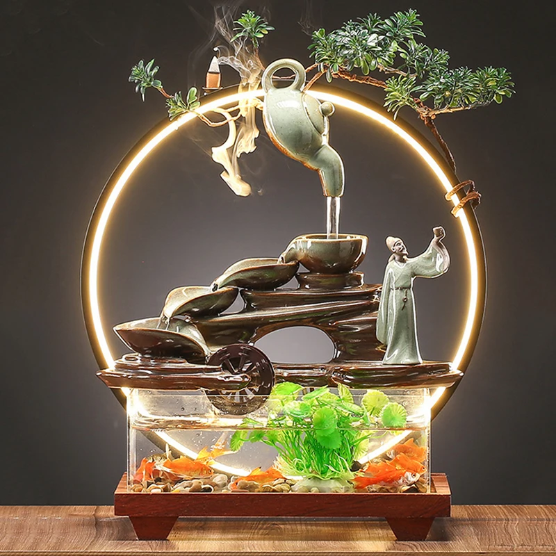 

Reflux Backflow Zen Candlee Vessel Ramadan Humidifier Waterfall Candlee Vessel Home Decor Incienso Quemador Ramadan Room Decor