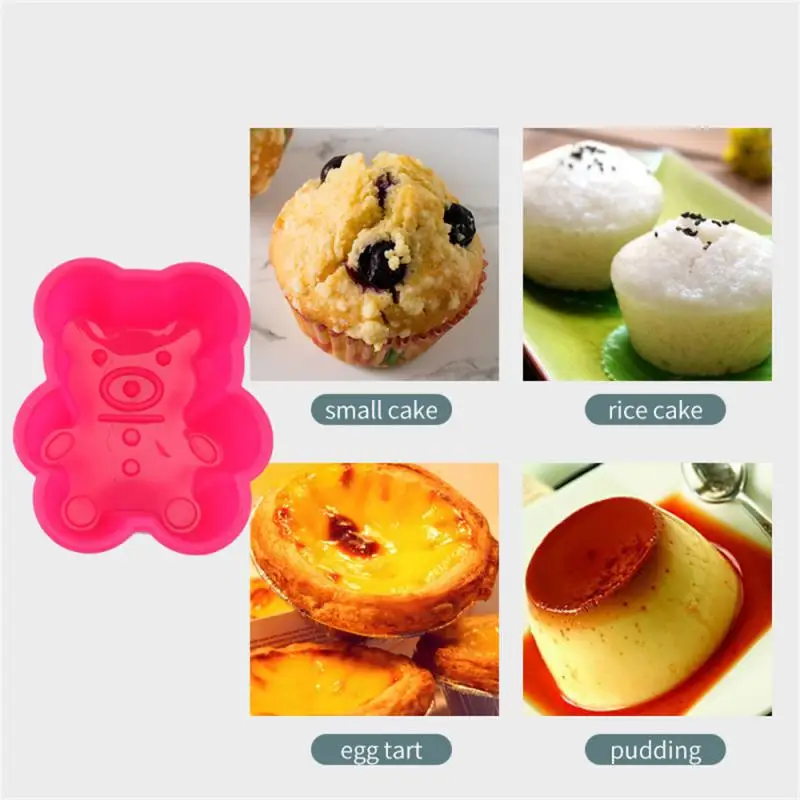 

Cake Molds Bear Silicone Bakeware Baking Pizza Bread Pastry Mould DIY Fondant Cutters Taart Birthday Wedding Party Kitchen Tools