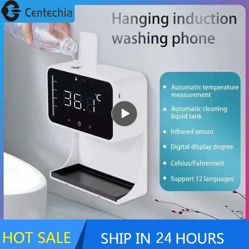 

2/3/5PCS Automatic Infrared Sensor Thermometer Washing Hands Free Hand Sanitizer All-in-one Measuring Machine Soap Gel Dispenzer