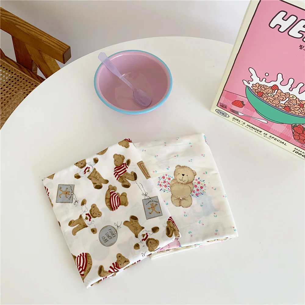 

100x160cm Desk Protecter Bear Soft Decoration Picnic Cloth Ins Girls Heart Household Tools Cotton Dining Table Cover Cloth Cute