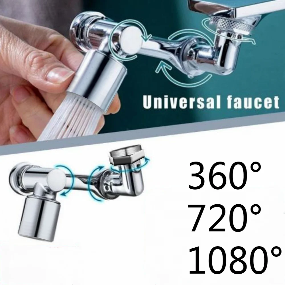 

New 2 Modes 1080 Degree Rotatable Extension Faucet Sprayer Head Universal Bathroom Tap Extend Adapter Aerator Faucet Extender