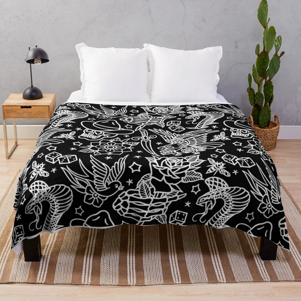 Традиционное декоративное одеяло в американском стиле с принтом