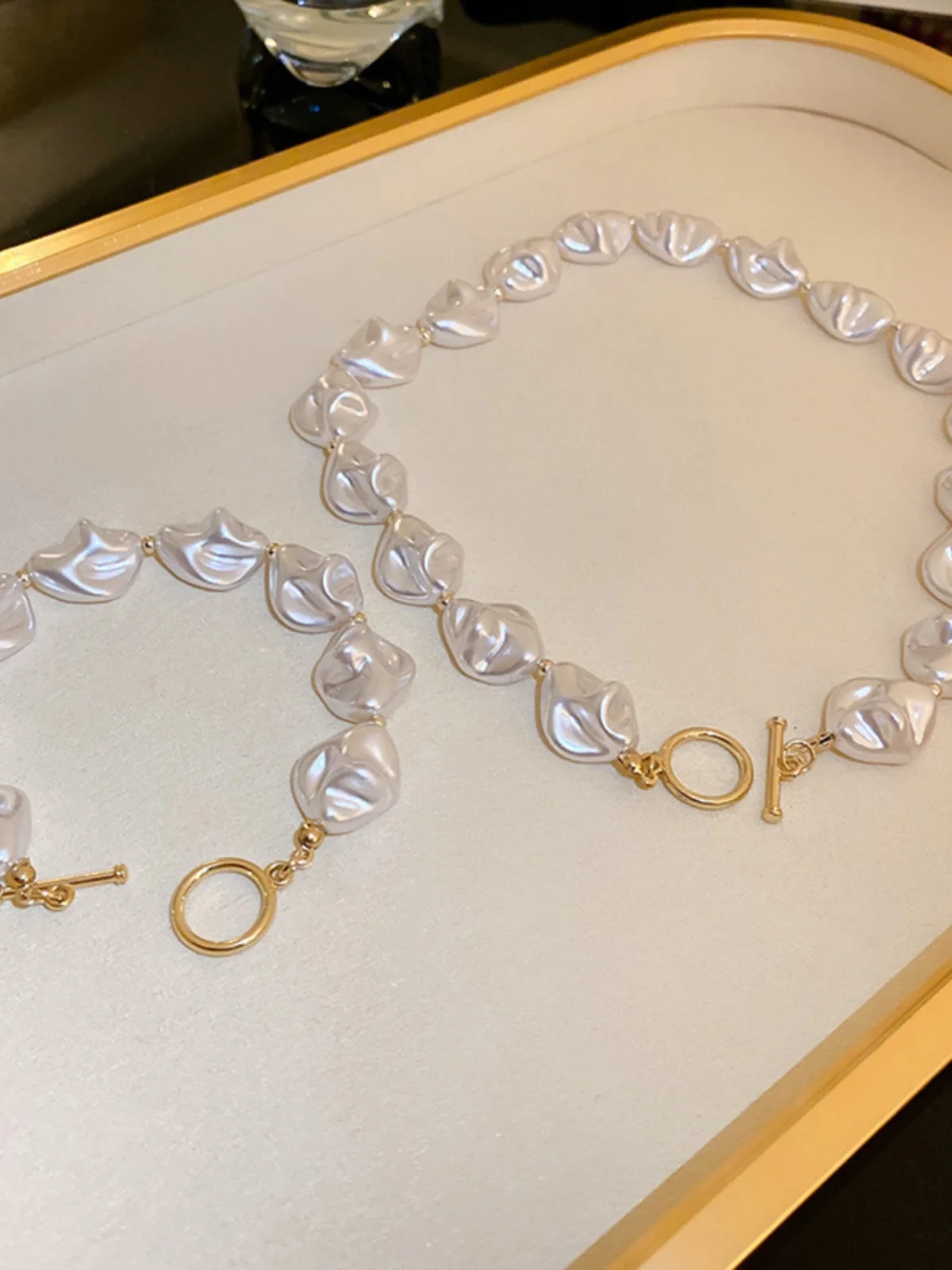 [Оригинал] ожерелье из нерегулярного искусственного жемчуга в стиле барокко с