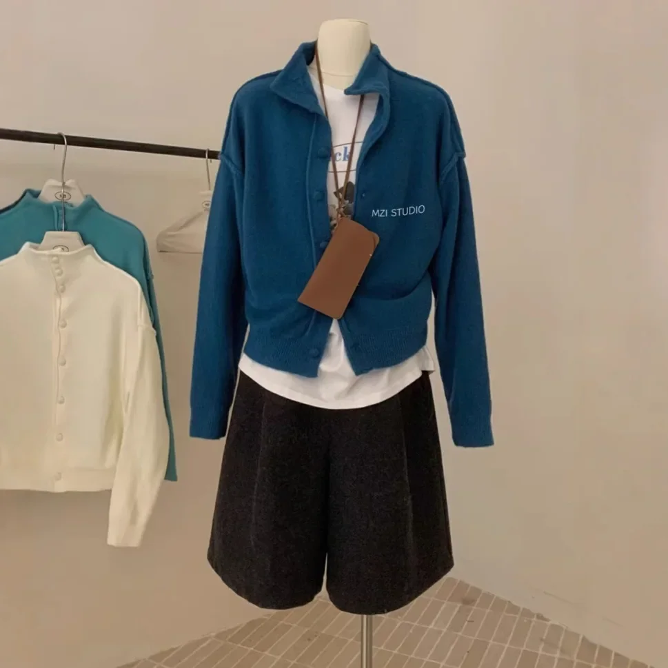 M.ZI STUDIO повседневная вязаная куртка-кардиган в корейском стиле с