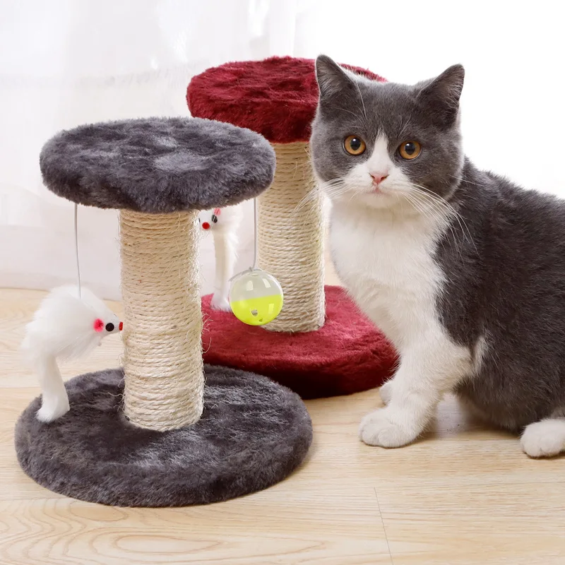 

Sisal Rope Cat Scraper Scratching Post for Cat Scratcher Pets Kitten Tree Tower Toys with Ball Cat Climbing Frame Pet Furniture