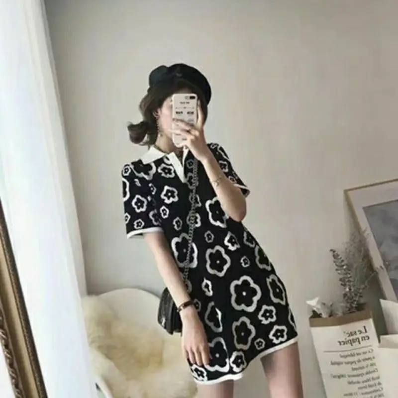 EWSFV 2021 летнее популярное женское трикотажное платье из вискозы во французском