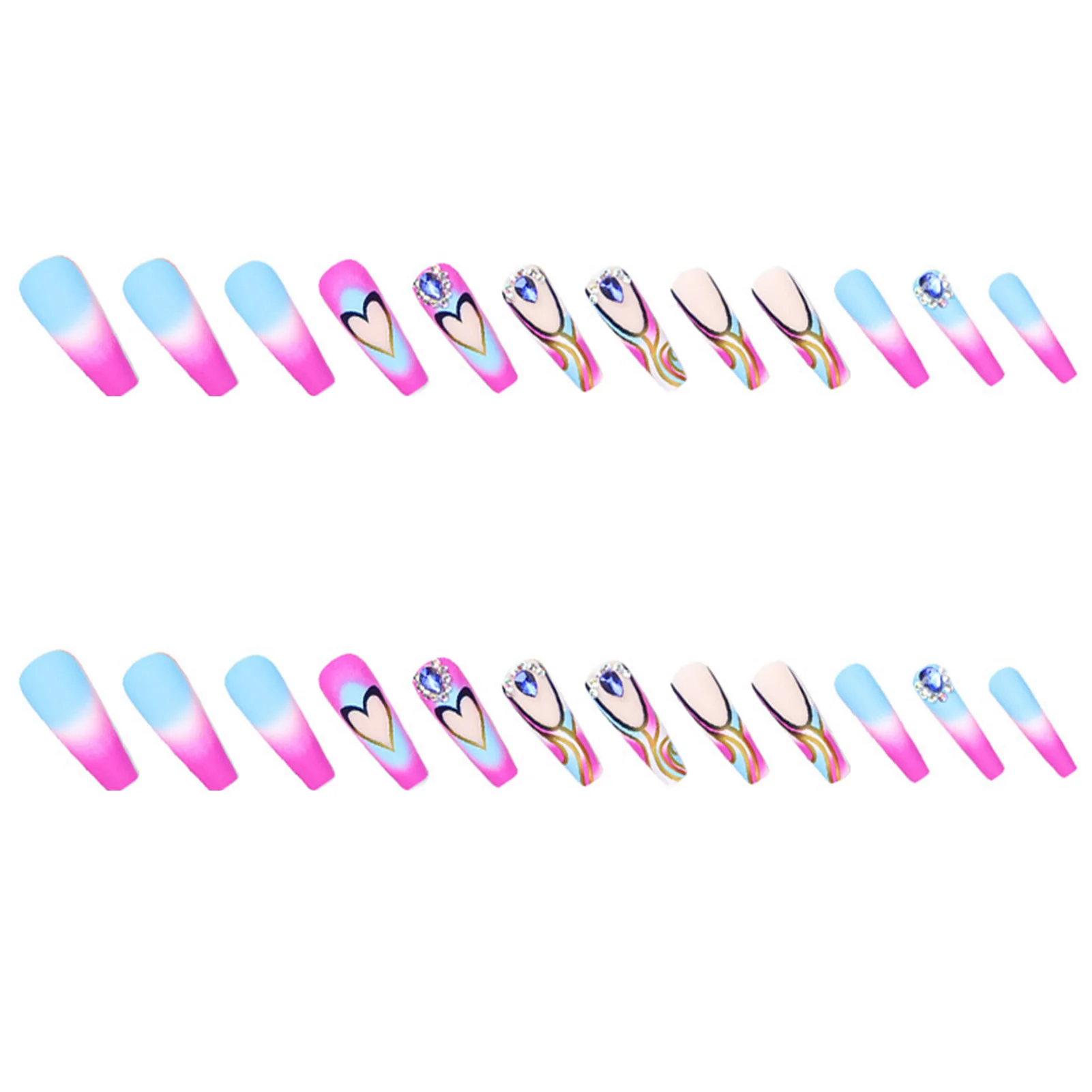 

Искусственные ногти, яркие натуральные небьющиеся ногти