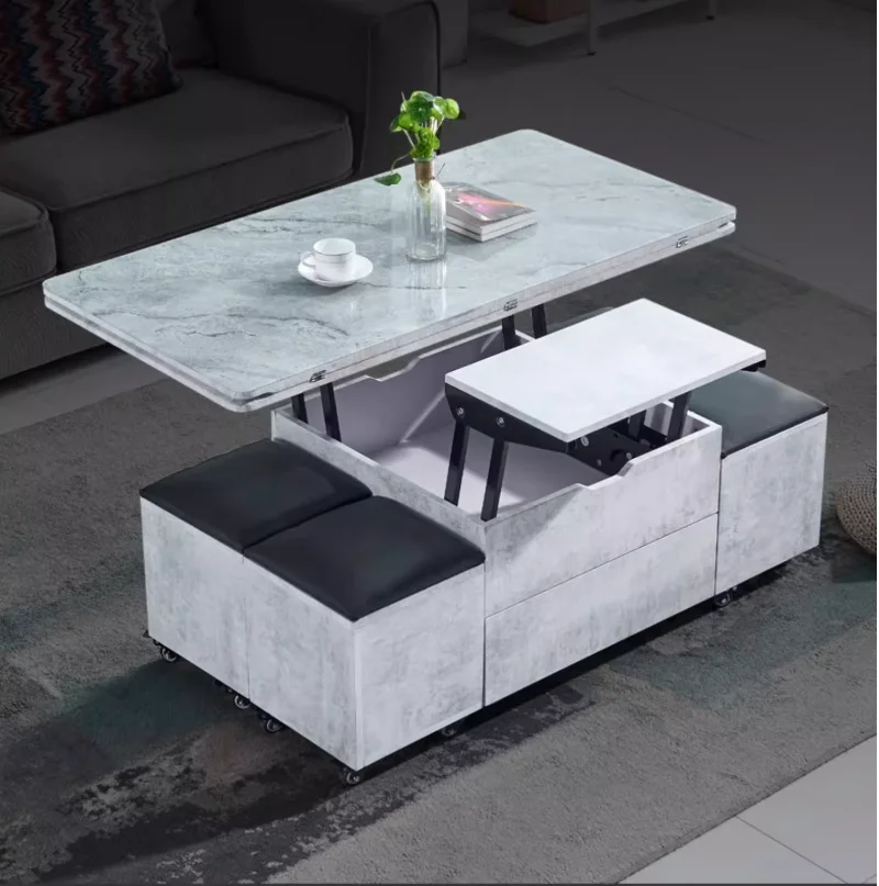 Подъемный кофейный столик современный простой многофункциональный для