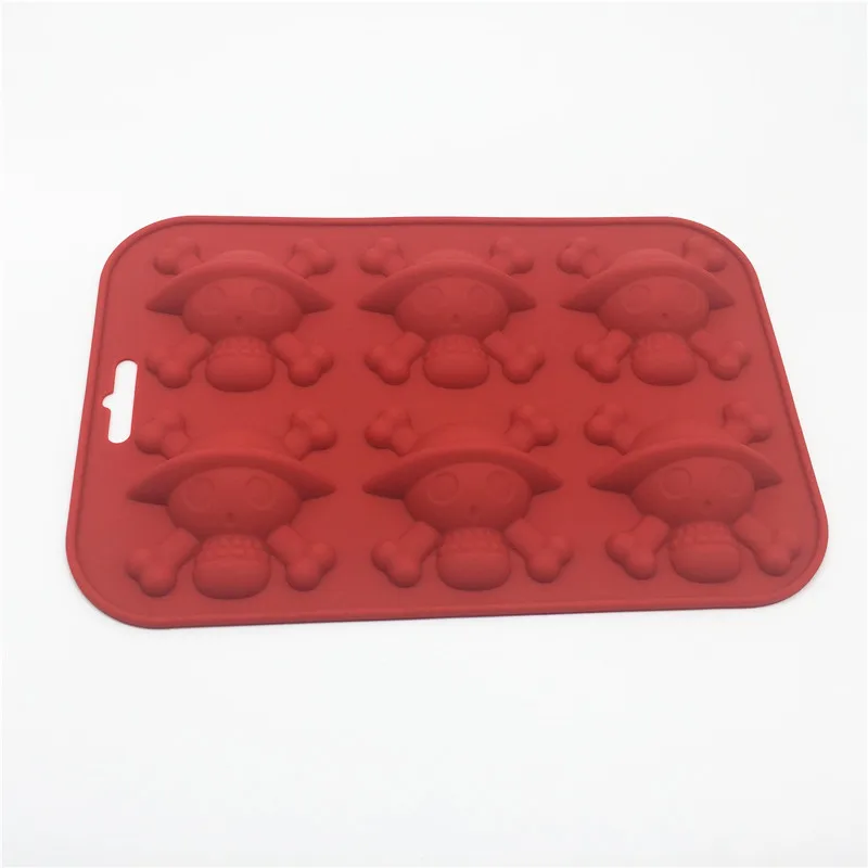 

Silicone Ice Tray Mold 6 Skulls DIY Chocolate Cake Mold Silicone Mold Baking Tool