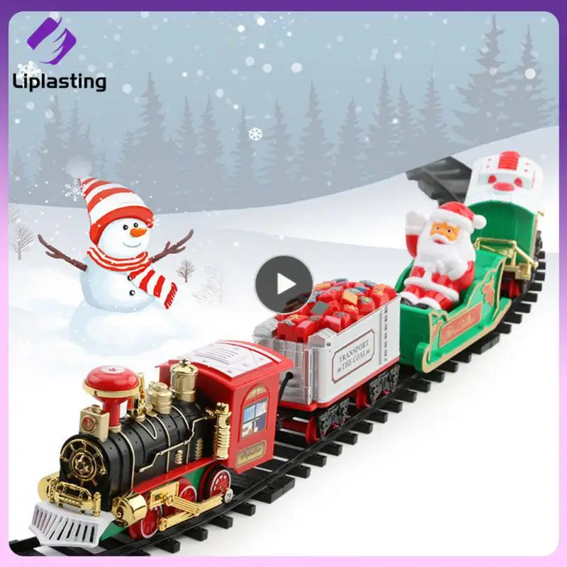 

Christmas Electric Train Mini Santa Claus Railcar Creative Christmas Tree Xmas Decor Kids Toys Gifts Train Set