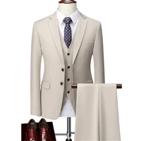 5xl jacket vest pants boutique pure color mens business formal suit three piece set and two piece set groom wedding dress