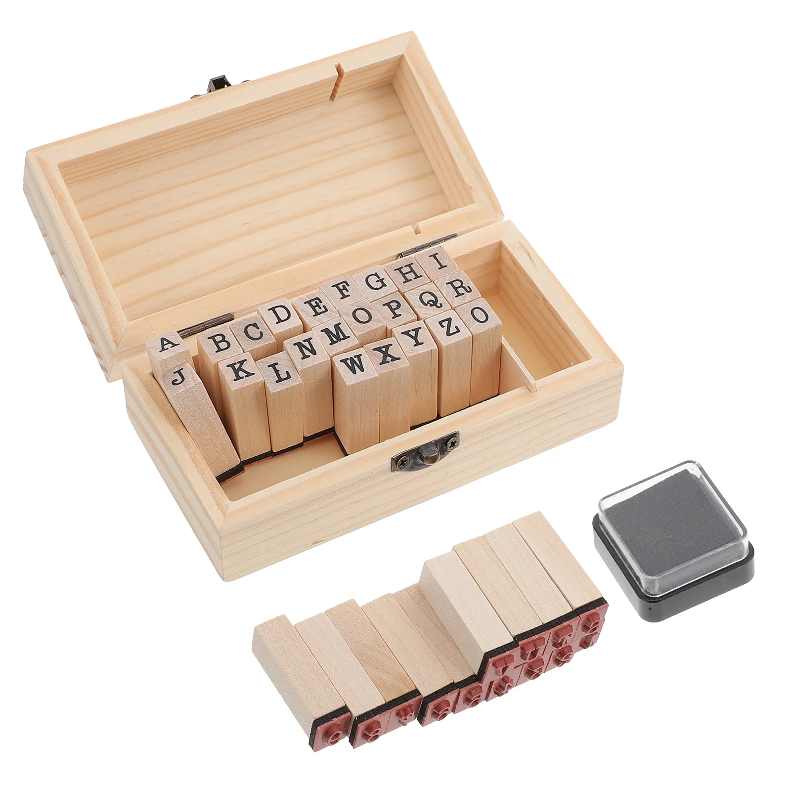 

Stamp Alphabet Wooden Diy Letter Number Craft Seal Stamps Makingscrapbooking Planner Small Multipurpose Wood Kit Set Clay Kids
