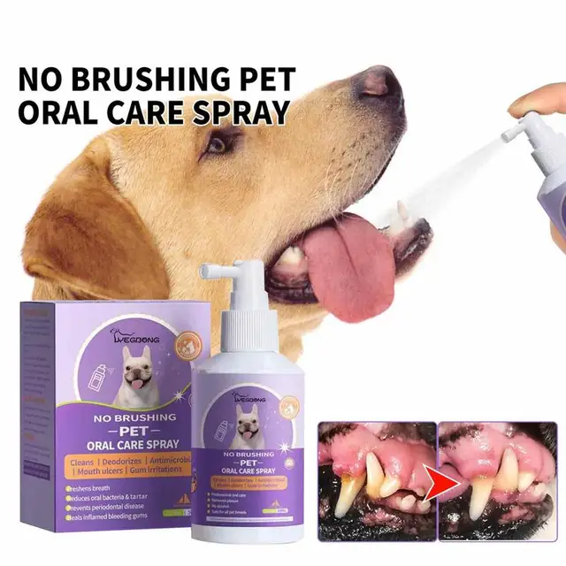 50ml Pet Oral Cleanse Spray Dogs Cats Mouth Fresh Teeth Clean Deodorant Prevent Calculus Remove Kitten Bad Breath Pet Supplies 2