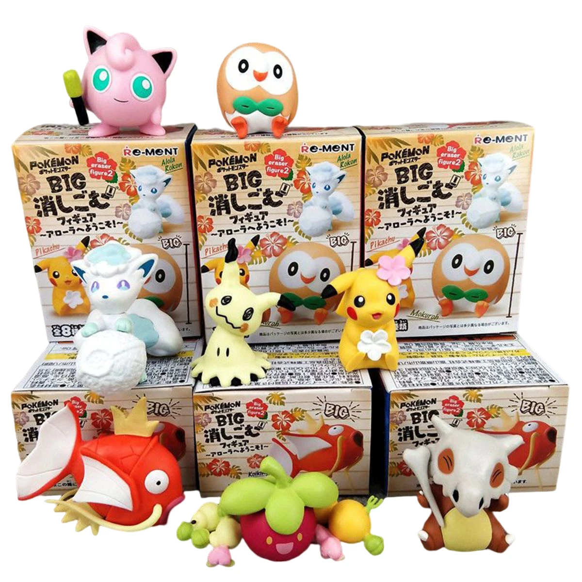 

Pokemon Animation Game Peripheral Toys Pikachu HoOh Rowlet Absol Delibird Marill Cool Scene Floor Plate Figure Moder Statue