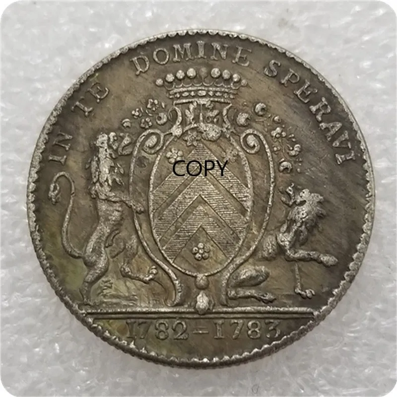 

French 1782-1783 Silver Plated Commemorative Collector Coin Gift Lucky Challenge Coin COPY COIN