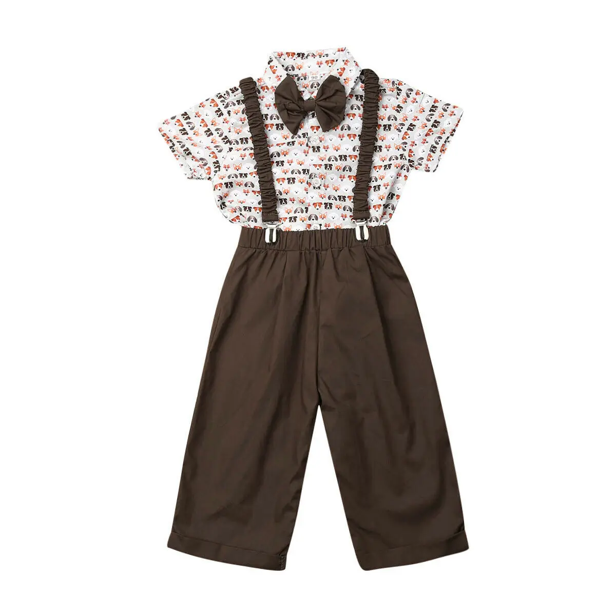 

Citgeett Summer Toddler Kid Baby Boy 2pcs Outfit T Shirt Dogs Tops Tee Strap CB096