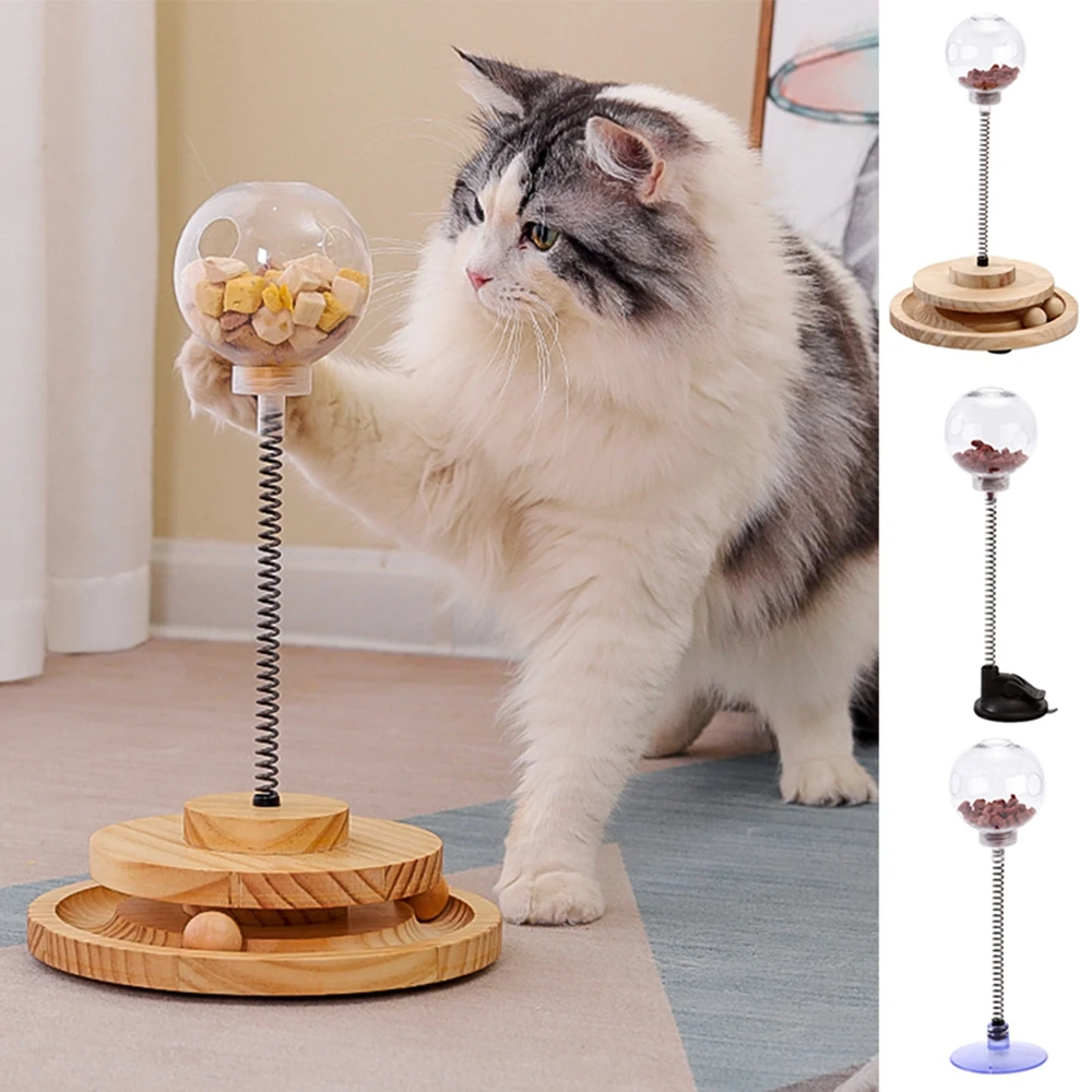 

Tumbler Swing Toys for Cats Kitten Interactive Cat Toy Interactive Cat Food Feeders Toy Pet Treat Ball Toy Cats Accessories