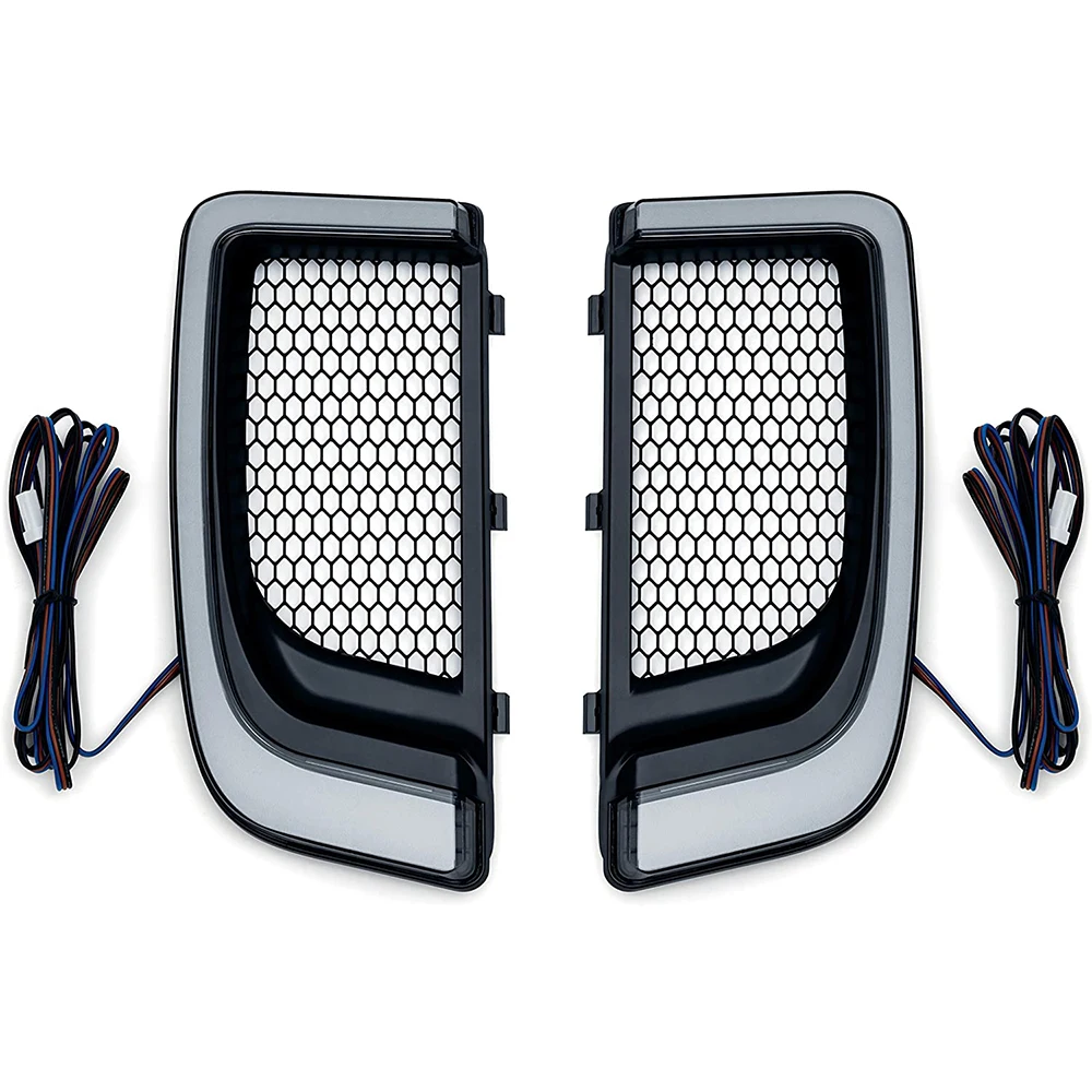 

1Set Motorcycle LED Rear Brake Turn Signal Light Lower Grills For -Harley Touring Street Glide Road Glide Electra Glide FLHTK