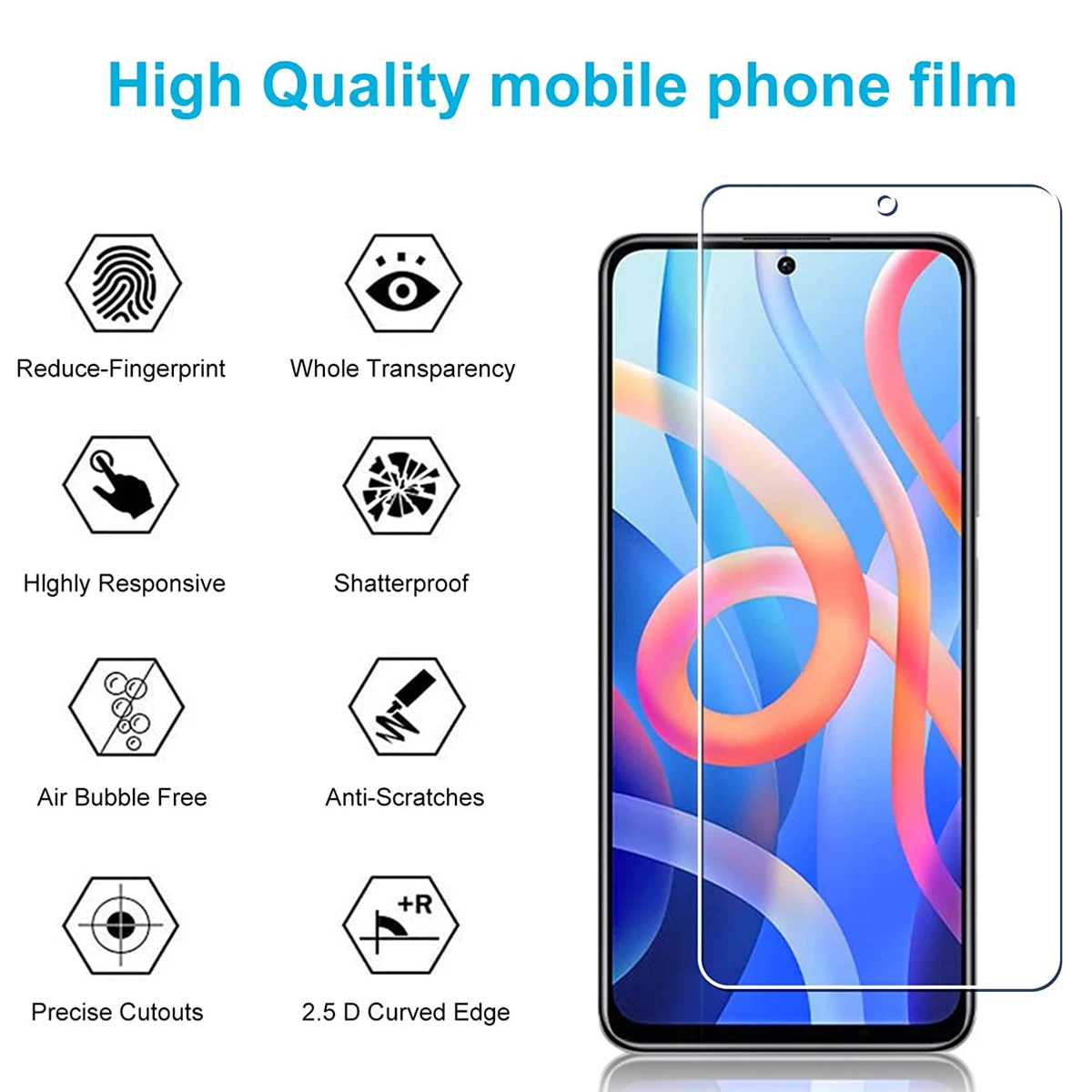 3Pcs Protective Glass For Poco X5 Pro X3 X4 Pro M5 F4 GT 5G Tempered Screen Protector For Redmi Note 11 9 Pro 10 12C C50 Glass