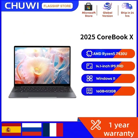 Игровой ноутбук Chuwi CoreBook X, 14, 16/512ГБ, R5 7430U, Windows