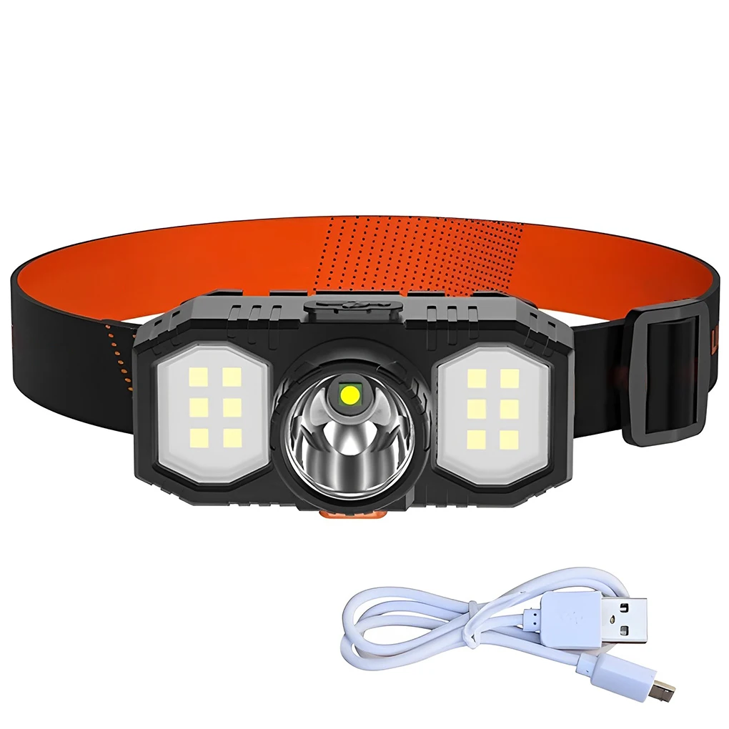 

Светодиодный фонарь с монолитным блоком светодиодов, перезаряжаемый водонепроницаемый мини-фонарик, 3 режима, головная повязка, суперъяркий налобный фонарь для улицы, для рыбалки, кемпинга