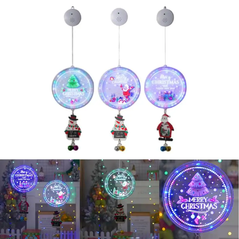 

LED with Music Christmas Hanging Light Room Decoration Light Battery Powered Random Pendant with Bell for Holiday Gift