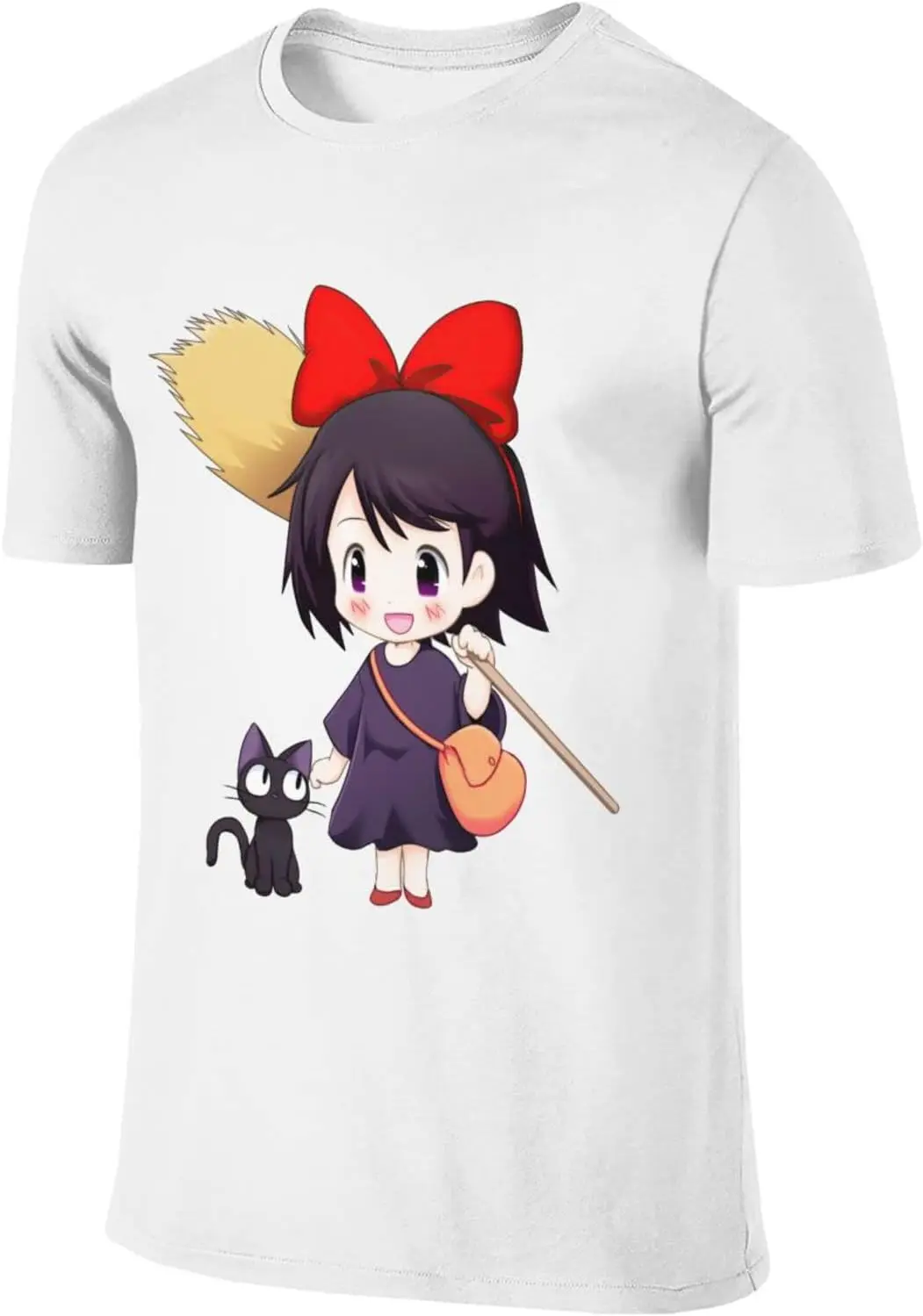 Мужские футболки для Kiki cat Delivery классическая одежда с коротким рукавом