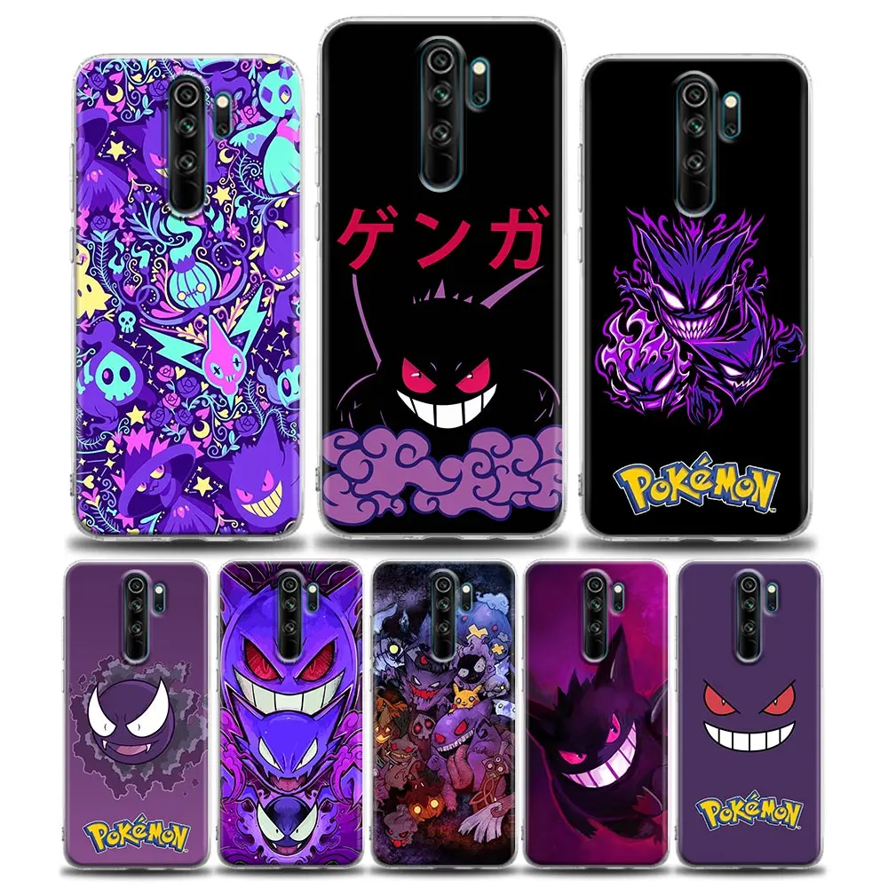 

Clear Cases for Xiaomi Redmi Note 12 11 10 9S 9 8 Pro Max 11S 10S 7 10C 9A 9C Back Cover Pocket Monster P-Pokemons-Gengars Anime