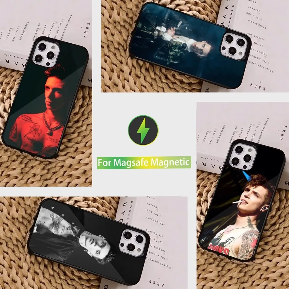 A-Andy B-Biersacks Rapper Phone Case For iPhone 16 15 14 13 12 11 Pro Max Plus Mini Magsafe Magnetic Wireless Charging