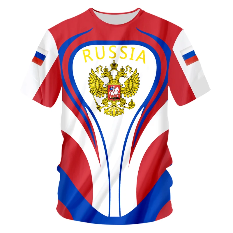 

Футболка мужская оверсайз с круглым вырезом, повседневная тенниска с принтом флага России, майка с коротким рукавом, одежда в уличном стиле, лето