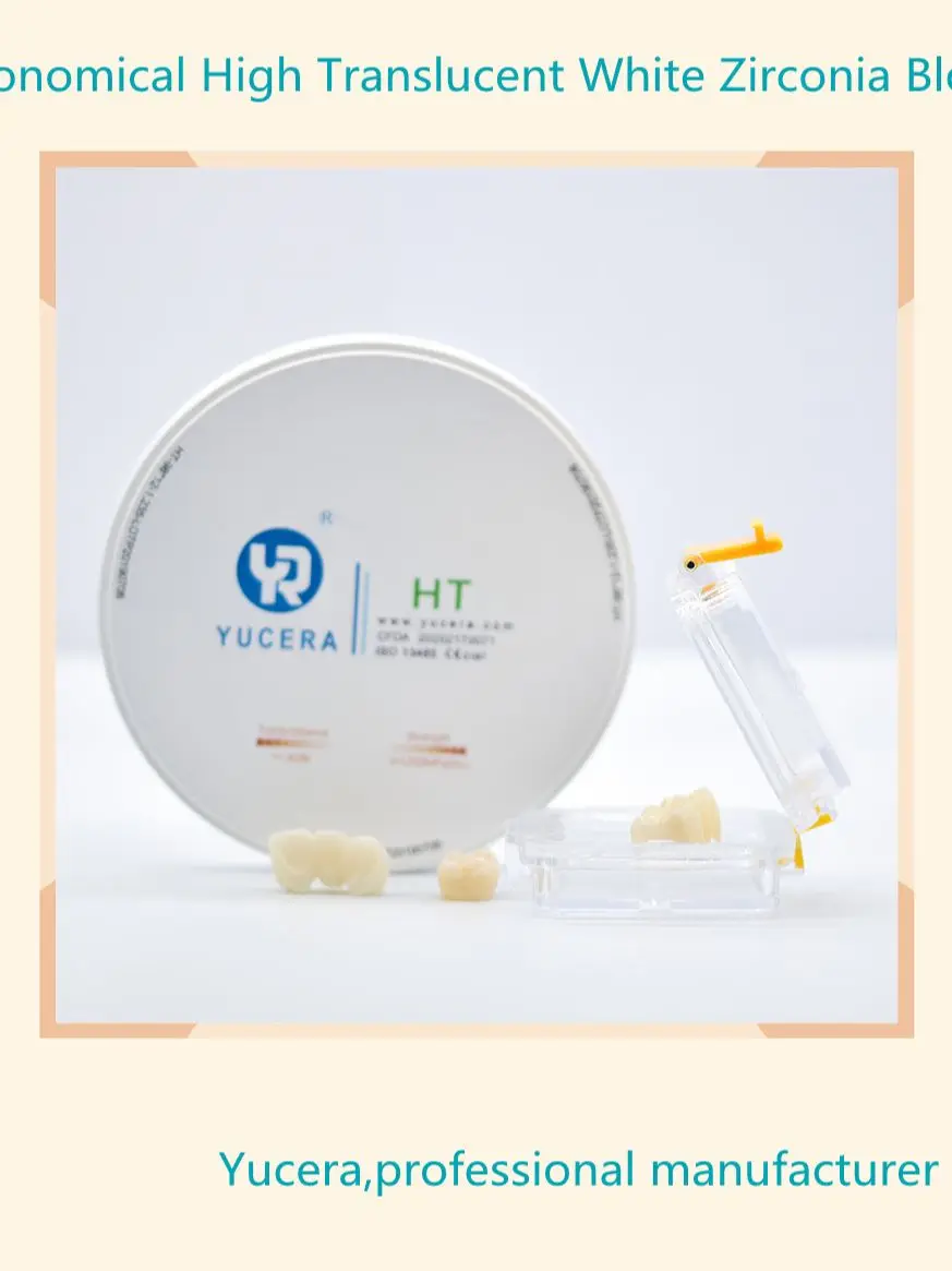 

HT Zirconia Blocks Open System 98mm White Discs with Strength 1200 Mpa Restoration Materials for Dental Lab CAD CAM milling