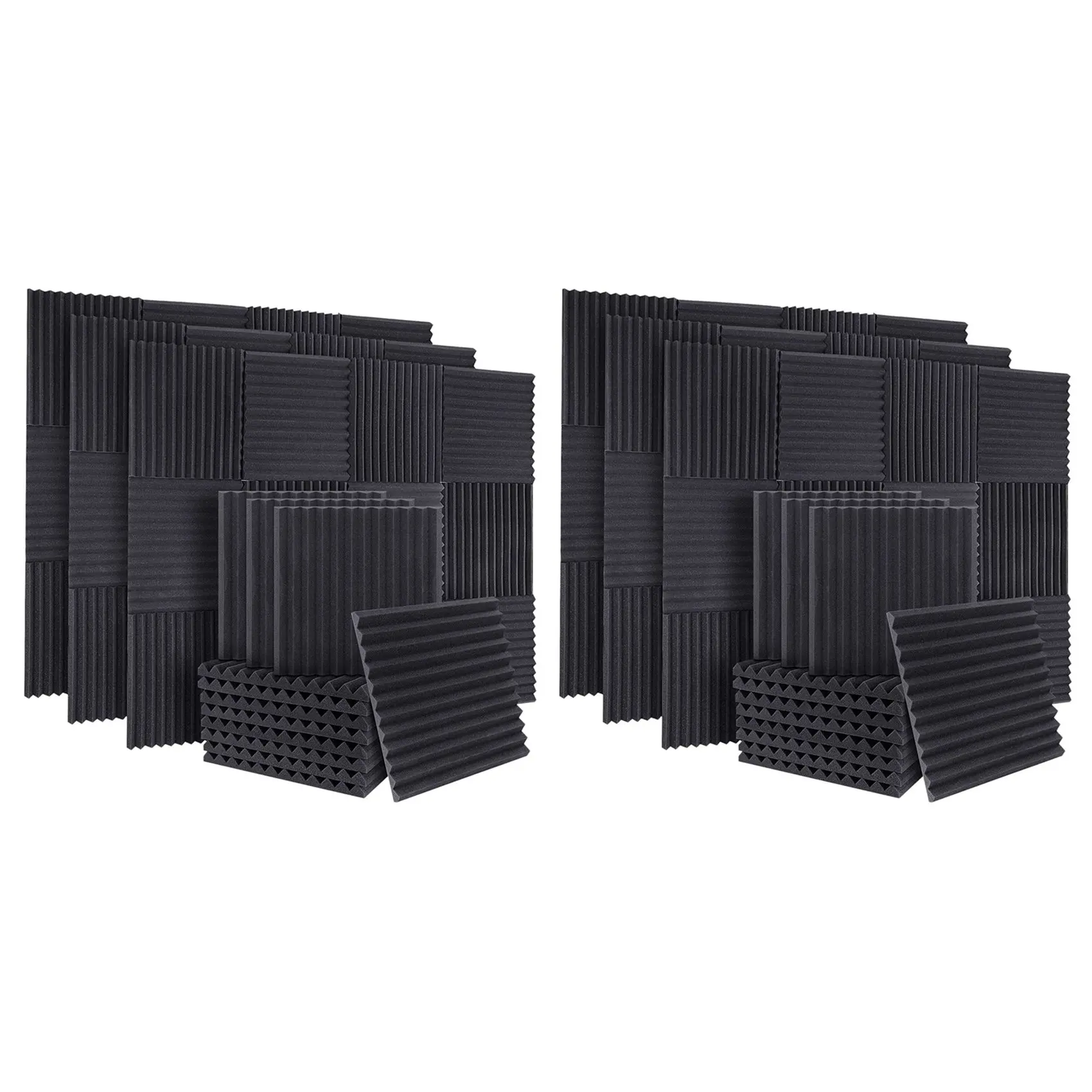

100Pcs Acoustic Soundproof Foam Sound Absorbing Panels Sound Insulation Panels Wedge for Studio Walls Ceiling