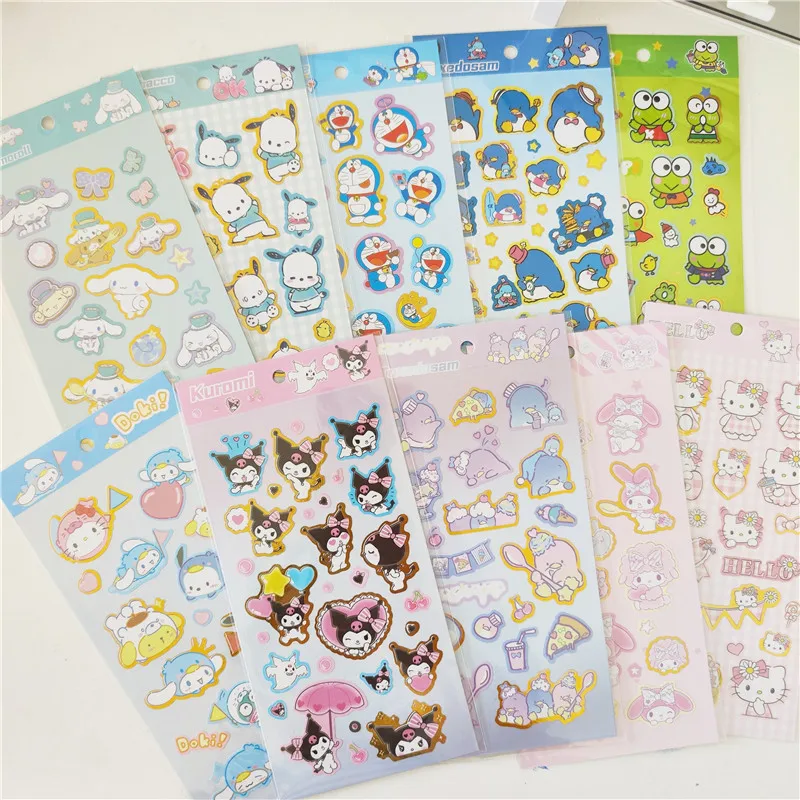 

Mymelody Kuromi Cinnamoroll Anime Cartoon Graffiti Decoration Hand Account Notebook Diary Stationery Water Cup Material Sticker