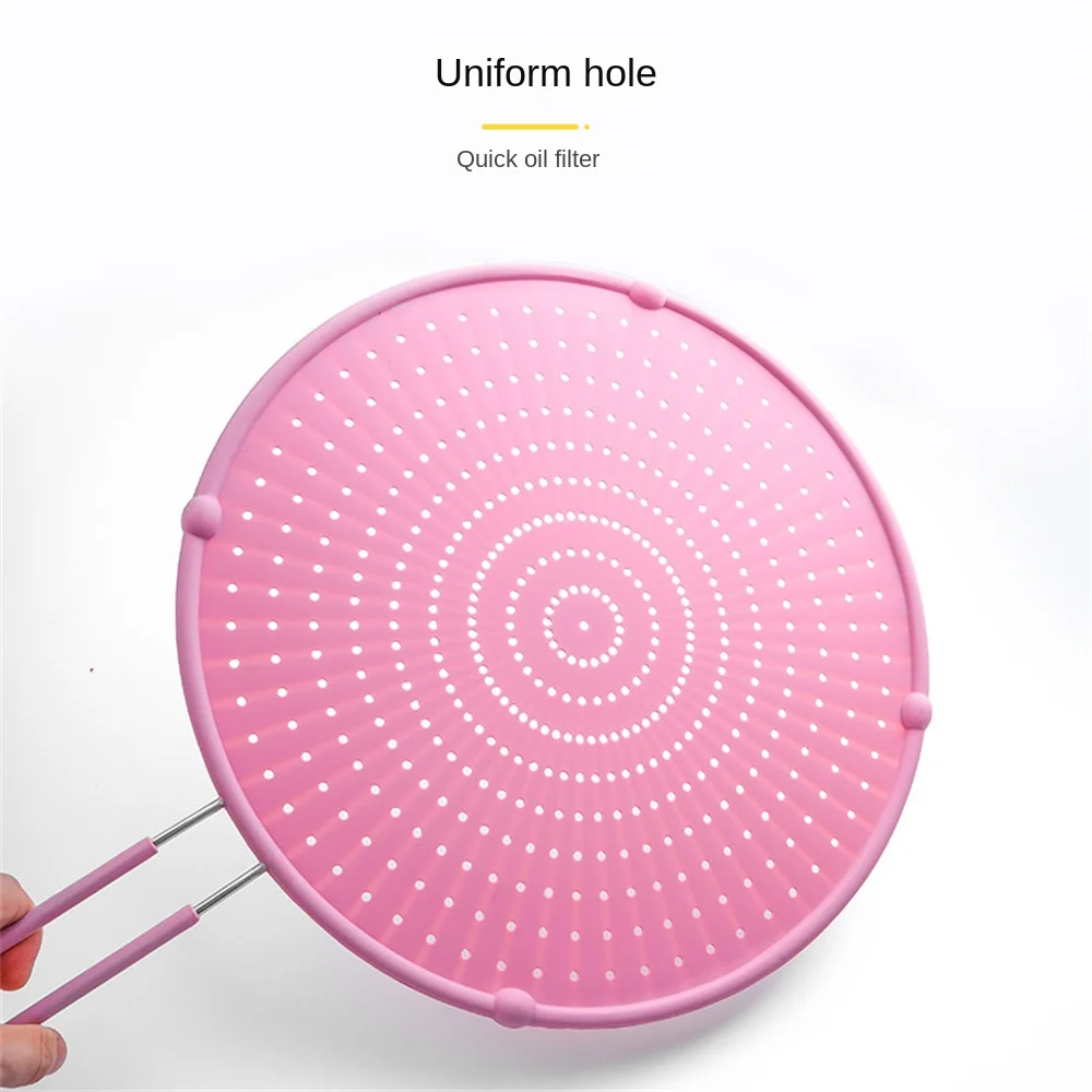 

Handle Oil Gage Plate Silicone Stainless Steel Anti-oil Splash Steam Cover Household Filter Mesh