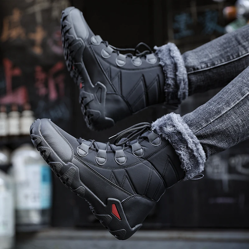 GR-1188 WATERPROOF SNOW WALKING SHOES MEN'S HUNTING BOOTS TACTICAL SHOES DESERT COMBAT ANKLE LEATHER MOUNTAINEERING SHOES