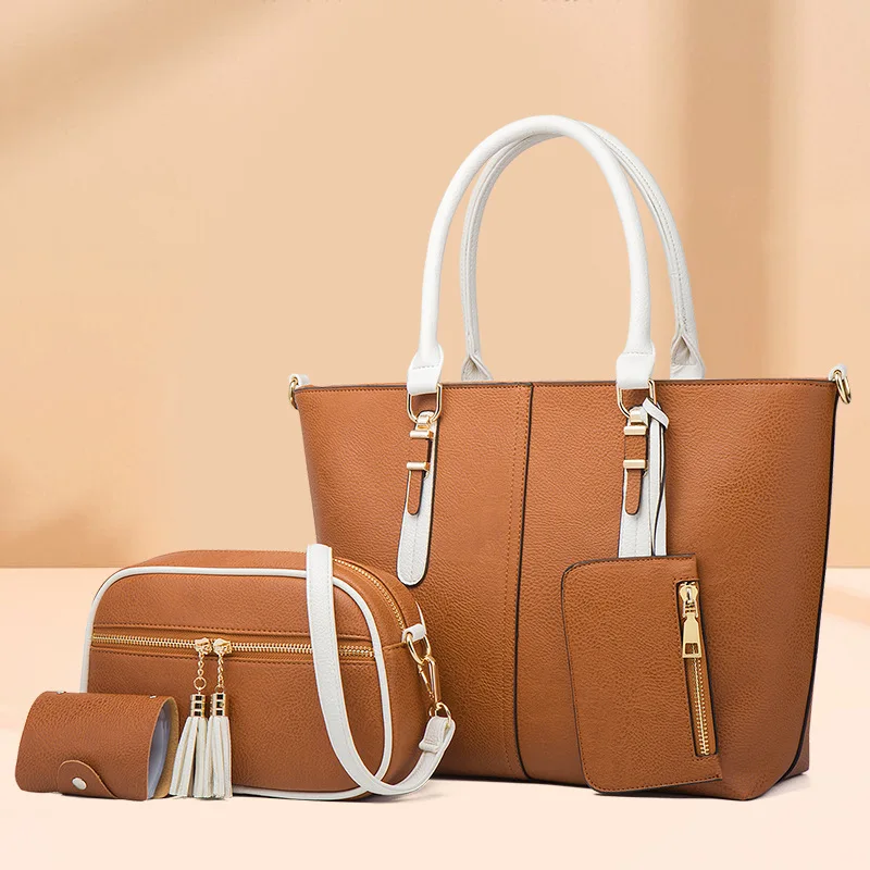 

High Quality Women's Bag 2023 New Fashion Three-piece Cross-body Shoulder Bag Simple and Versatile Large Capacity Handbag Women