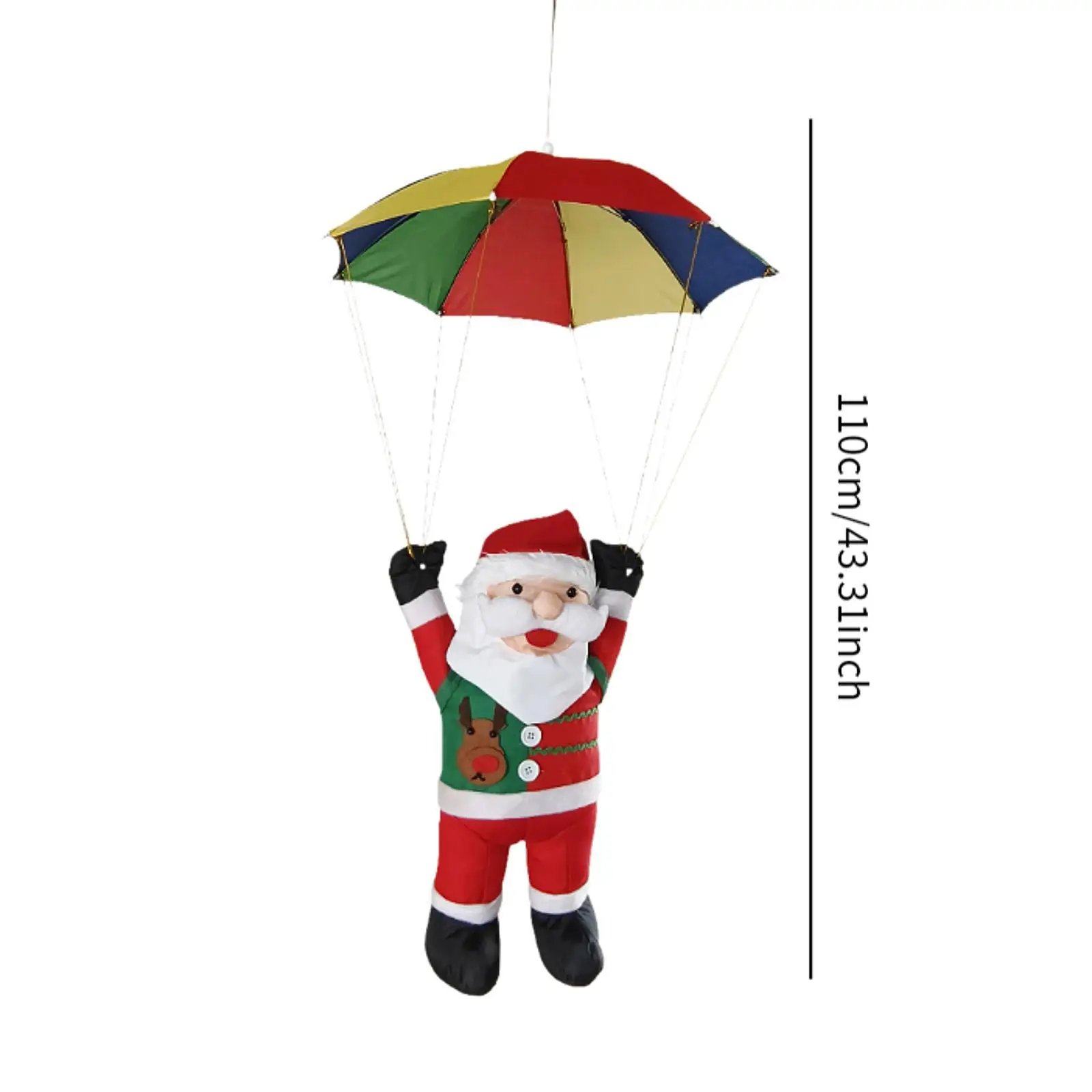 Летающая кукла Санта-Клауса рождественское украшение легкие рождественские